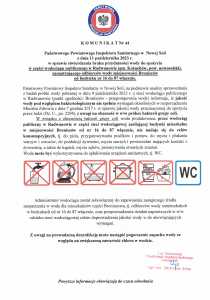BRAK PRZYDATNOŚCI WODY DO SPOŻYCIA DLA MIEJSCOWOŚCI BRONISZÓW ZA PRZEPOMPOWNIĄ WODY OD NUMERU 16 DO NR 87 WŁĄCZNIE.