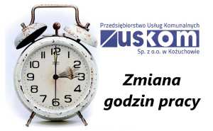 Zmiana godzin pracy.